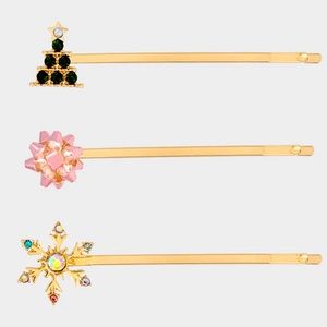 New Betsey Johnson WHIMSY BOBBY PIN SET PASTEL MULTI